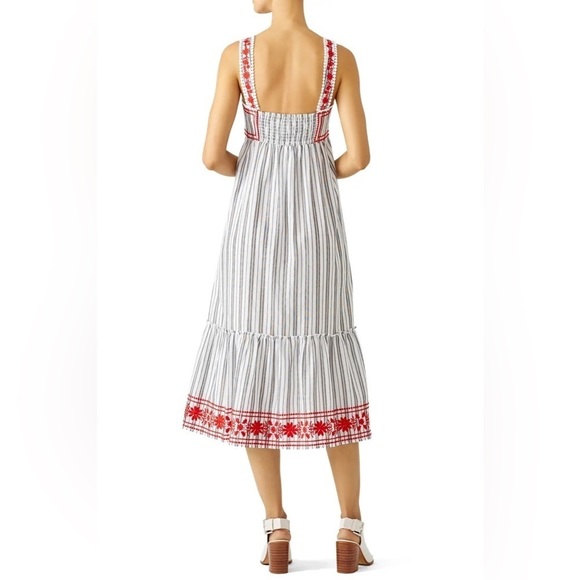 Kate Spade Broome Street Stripe Embroidered Maxi Dress - Picture 6 of 6